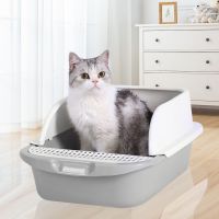 【YF】 Detachable Kitten Litter Box Pet Toilet Basin Semi-Closed Cat Cleaning Anti Splash Sandbox Accessories Items