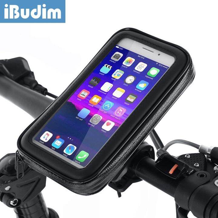 ibutim-กระเป๋า-dudukan-ponsel-sepeda-กันน้ำ-gps-กระเป๋าที่ยึดโทรศัพท์ติดแฮนด์รถจักรยานยนต์ฝาปิดมีที่ยึดที่ตั้งโทรศัพท์มือถือ