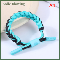 Aolie สร้อยข้อมือสิงโตน้อยสะท้อนแสงโฮโลแกรมคู่สีดำและสีขาว