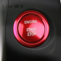 Car Styling ENGINE START STOP Switch Off Buttons Cover Sticker Trim For Mercedes Benz C Class W205 GLC X253 Interior Accessories