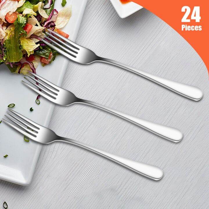 24-pieces-dinner-forks-set-forks-silverware-set-7-1-inch-silver-stainless-steel-dinner-forks-forks-silverware-forks-for-home