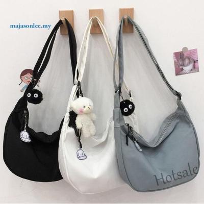【hot sale】﹍☫✘ C16 Japanese Harajuku chic Vintage Girl Solid Color Soft Shoulder Bag Korean Version ins Simple Cross-Body Dumpling bag Nylon Simple Messenger Bag Sling bags