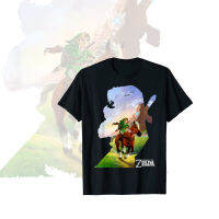 【2023 New】 HOT ITEM!!Family Tee Couple Tee Nintendo Zelda Link Epona Ride Silhouette Graphic T-Shirt T-Shirt For Adult แฟชั่นแขนสั้นผ้าฝ้าย