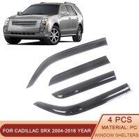 ที่บังแดดแผ่นเบนทางลมสำหรับรุ่น Cadillac SRX 2004-2016แผงกันลมติดกระจกรถยนต์กันน้ำฝนสีดำที่บังช่องอากาศที่บังควันในที่มืด