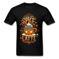 Halloween Day Pumpkin MenS Tshirt Spooky Spice Latte Horror T Shirt For Student Youth Man College Friend Tee Shirt Best Gift