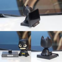 Mini SuperHeroes Bobble Head Phone Holder Batman Spideman Action Figure Model Toy