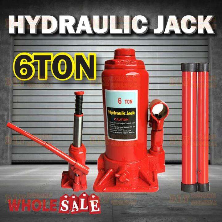 6 TON Heavy Duty Hydraulic Bottle Jack Lifting Stand Emergency Vehicle