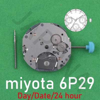 hot【DT】 6P29 movement miyota Day/Date/24 hour