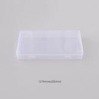 Portable Clamshell Square Clear Plastic Desktop Sorting Storage Box Multifunctional Transparent Sundries Storage Basket Desktop Cosmetics Jewelry Office Stationery Assortment Organizer Container Student Simple Desk Pencil Case Label Orga