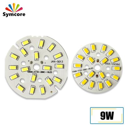 5ชิ้น9วัตต์บอร์ดไฟความสว่าง Smd5730แผงโคมไฟ Led 50มม. 58มม. 65มม. 78มม. 85มม. สำหรับไฟดาวน์ไลท์หลอดไฟเพดาน Diy