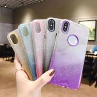 เคสกากเพชร ทูโทน 3ชิ้น รุ่น  iPhone11 pro max 5 5s 6 6s 6plus 7 se2 se3  7 + 8 8 + X Xs XR XsMaxเคส ไอโฟนเคสกันกระแทก