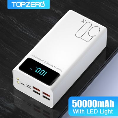Power Bank 50000mAh Portable Charger With LED Light Large Capacity PowerBank 50000 mAh External Battery For iPhone 13 X Xiaomi ( HOT SELL) tzbkx996