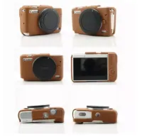 SILICONE CASE CANON M10 BROWN เคสกันกระเเทกกล้อง (1251)