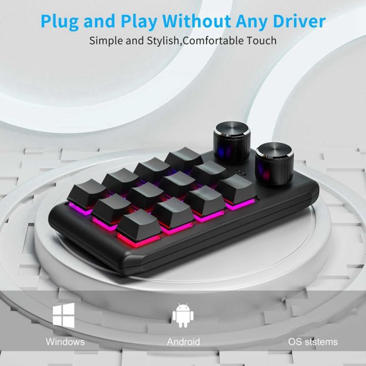 custom-keyboard-hotswap-keypad-volume-knob-programming-macro-gaming-black-12-keys-2-knob-usb