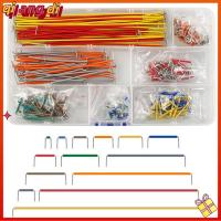 QIANGDI 560Pcs 14ความยาว สายจัมเปอร์ Breadboard รูปตัวยู สีสันสดใส ชุดคละแบบ พร้อมกล่องใส่ 2-125มม. สายเคเบิลจัมเปอร์ Arduino สำหรับเด็ก