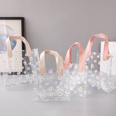 【YF】❈  Transparent Pvc Tote Plastic Handbag Wedding Favor Supplies
