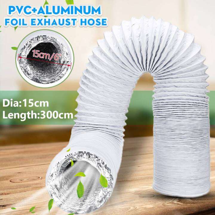 Air Conditioner Exhaust Pipe Vent Hose Flexible Outlet 150mm Portable