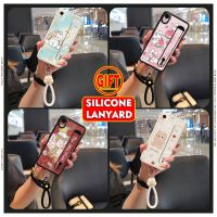 Liquid silicone Wrist strap Phone Case For iphone XR originality interest youth lovely personality Raised lens support