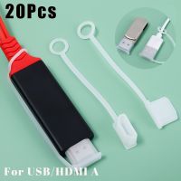 20Pcs Dust Plug for USB A Charging Extension Transfer Data Line Cable Stopper Covers Charger Protector Cap Plug with Rope