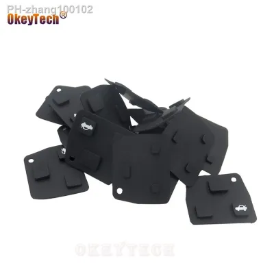 OkeyTech 50pcs/lot Replacement Remote Key Silicon Rubber Pads 2 3 Buttons Car Key For Toyota Avensis Corolla Lexus RVA4 Case Fob