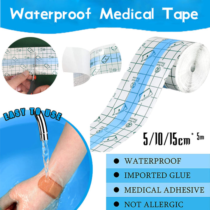 Waterproof Medical Tape Transparent PU Adhesive Plaster Antiallergic Wound Dressing Fixation