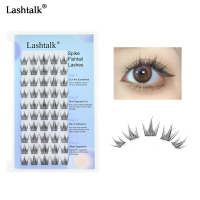 Lashtalk การต่อขนช่อขนตาหางปลามีหนามแบบทำมือ10เส้น10-13มม. จาก Nagaraku Dovetail ขนตาปลอมมีวอลลุ่มเบากว่าธรรมชาติ Peralatan Rias วันฮาโลวีน