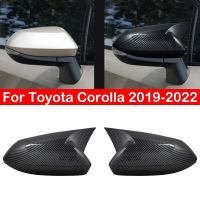 ฝาครอบกระจกมองหลังสำหรับ Toyota Corolla 2019 2020 2021 2022ประตูด้านนอกหมวกแก๊ปมีปีกขอบวิวเคสด้านหลังคาร์บอนไฟเบอร์