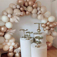 30pcs Beige บอลลูนสองเท่า Apricot Balon สำหรับงานแต่งงานวันเกิด Boho Part Garland Arch ตกแต่ง Baby Shower Decor-iewo9238