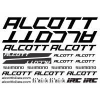 Alcott สติกเกอร์จักรยานจักรยานสติกเกอร์จักรยาน23ชิ้นจักรยานเสือภูเขาพื้นฐานพร้อมโลโก้ทีมสปอนเซอร์