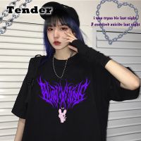 Kawaii Bunny กราฟิกเสื้อยืดผู้หญิงฤดูร้อน Gothic เสื้อผู้หญิง2021สาวหวานหญิง Tshirt Harajuku แขนสั้น