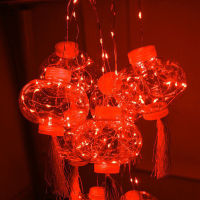 3m 10 LED Holiday Garland Lights USB &amp; Battery Powered Red Lantern Lamp for New Year Festival Decoration String Night Lightings