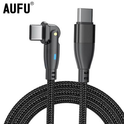 AUFU 100W USB C To USB Type C Cable for Huawei Xiaomi 5A Fast Charging Wire 180 Degree Rotate USBC Charger Data Cord for Samsung Docks hargers Docks C