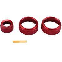 AC Climate Control and Radio Volume Knob Ring Covers for 1 2 3 3GT 4 Series (F20 F22 F30 F31 F32 F33 F80 F82 F87) 3Pcs Red