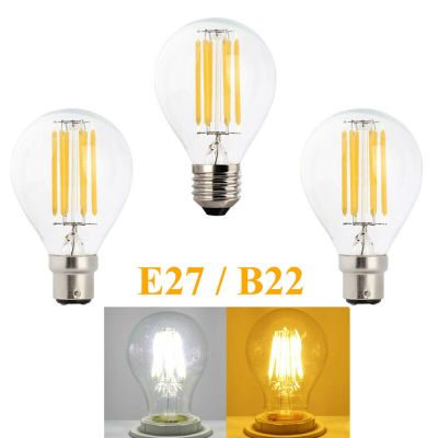 Retro LED Filament หลอดไฟ E27 2W 4W 6W 8W A60 B22 Bayonet Vintage Edison หลอดไฟ Led AC 220V แก้วใส Shell-dliqnzmdjasfg