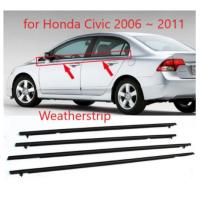Xps Honda Civic FD Weatherstrip ขอบยางติดหน้าต่าง/ประตูของตกแต่งขอบหน้าต่างปั้น/2006 ~ 2011