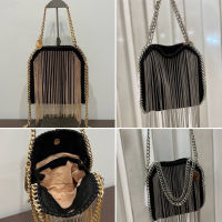 {ส่งฟรี!!!}กระเป๋าหนัง PU พรีเมี่ยม Stella Mccartney Falabella Tiny ( Size 9 inch ) กระเป๋าสะพายข้าง กระเป๋าถือ ประดับโซ่ ด้านหน้า เข้ากับทุกชุด สไตล์แบรนด์เนม