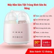 Máy hâm sữa và tiệt trùng điện tử 2 bình siêu tốc đa chức năng