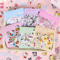 Trotinic✨Sanrio✨100Pcs Waterproof Hand Account Sticker Kawaii Kuromi Mylody Childrens DIY Self-adhesive Notebook Phone Case Cup Sticker Cinnamoroll Stationery Decoration Gift