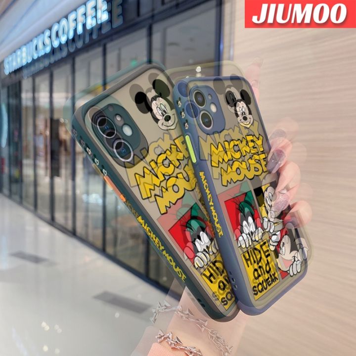 jiumoo-เคสโทรศัพท์ปลอกสำหรับ-samsung-galaxy-a52-4g-a52-5g-a52s-5g-บางกันกระแทกมิกกี้เมาส์แฟชั่นการ์ตูนเคสแข็งขอบดีไซน์ใหม่ปลอกซิลิโคนคลุมทั้งหมดป้องกันเลนส์กล้อง