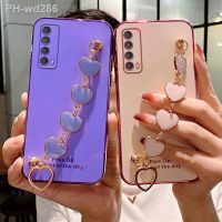 For Huawei P30Lite case Love Heart Bracelet Phone Case For Huawei P20 P30 P40 Mate20 10 20X 30 Lite Y6P Y7P Y7A Y9S P Smart 2021