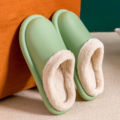 ☁❒┋ Trade the new soft bottom cotton slippers female qiu dong season not package with warm fluffy home daily mop wholesale