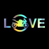 16CM*6.8CM Love Motorcycle Car Stickers Fuel Racing Vinyl Reflective Decoration Decals Black / Laser Decals  Emblems