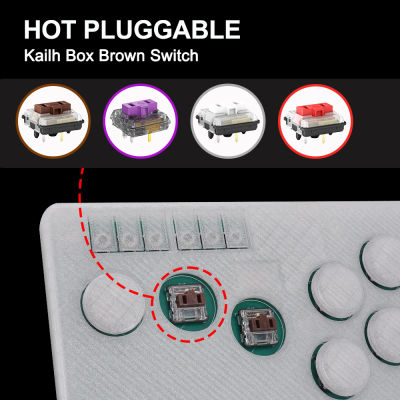Fighting Mini Hit Controller สำหรับ PS4 Flat Controller เกมอาเขตสำหรับ Pcnintendo Switch Hot SWAP Kailh Fightstick