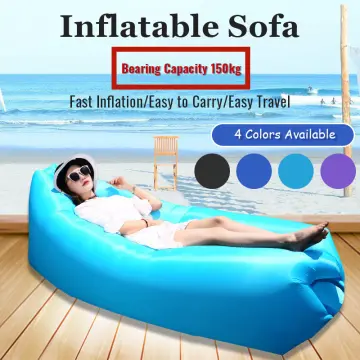 Colorfulstore Portable Leisure Inflatable Sofa Chair with Footrest Stool  Outdoor Furniture-Blue | Catch.com.au