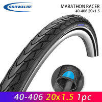 【Free shipping】SCHWALBE นักแข่งมาราธอน20นิ้ว,40-406 20X1.50ระดับ4จักรยาน BMX พับได้ยางอะไหล่จักรยานแบบมีสาย