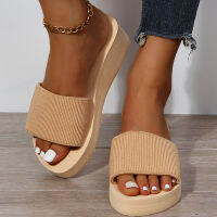 JMPRS ถัก Wedges รองเท้าแตะผู้หญิง2023ฤดูร้อน Chunky แพลตฟอร์ม Wedge รองเท้าส้นสูงรองเท้าแตะผู้หญิงหนารองเท้าชายหาด Mujer