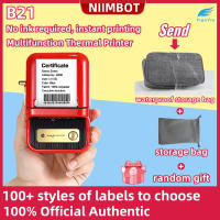 Niimbot B21ไร้สายเครื่องปริ้นตราด้วยความร้อน Mini แบบพกพาเครื่องพิมพ์แถบบาร์โค้ดสำหรับโทรศัพท์มือถือ Android IOS ป้ายราคาเครื่องสติกเกอร์