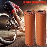 1 Pair Bicycle Cycle Leather Handlebar Grip Hand Sewing Bike Handle Bar Cover 12cm Length Mtb Grips Bike Accessories Handlebars