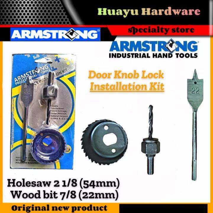 Armstrong Door Lock Knob Installation Kit Standard Size Hole Saw Set