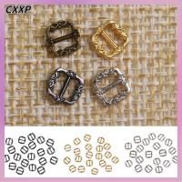 CXXP 20/40pcs ใหม่ล่าสุด Mini Ultra-small 4 สี ปุ่มเข็มขัดลาย หัวเข็มขัดตุ๊กตา DIY หัวเข็มขัดไตรไกลด์ อุปกรณ์เสริมกระเป๋าตุ๊กตา